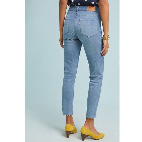 Levi's 721 skinny High-Rise Skinny ankle Jeans in patchwork - NWOT - Picture 4 of 8